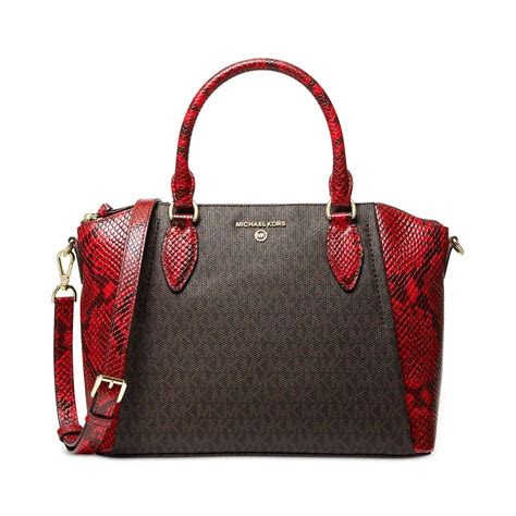 Michael Kors Signature Sienna Medium Python Satchel 